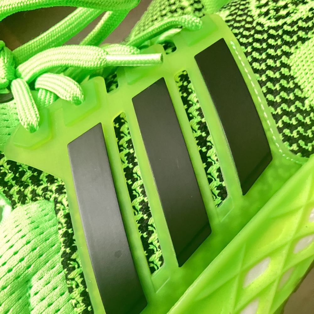 neon green men's Adidas sneakers